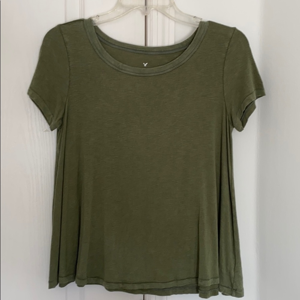 Army Green American Eagle Soft & Sexy Tee